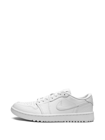 Shop Jordan Air  1 Retro Low Golf "white Croc" Sneakers