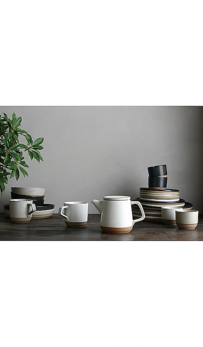 Shop Kinto Clk-151 Ceramic Deep Plate Set Of 3 In Black