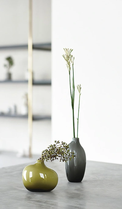 Kinto Sacco Vase Glass 01 In Green