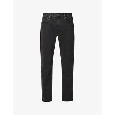 Shop Jeanerica Men's Black 2 Weeks Tapered-leg Mid-rise Organic Stretch-denim Jeans