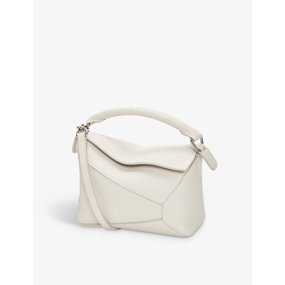 Shop Loewe Women's Soft White Puzzle Mini Leather Cross-body Bag