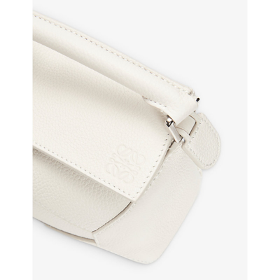 Shop Loewe Women's Soft White Puzzle Mini Leather Cross-body Bag