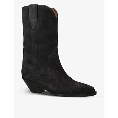 Shop Isabel Marant Women's Blk/other Dahope Suede Cowboy Boots