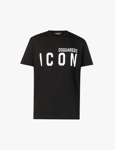 Shop Dsquared2 Icon Logo-print In Black