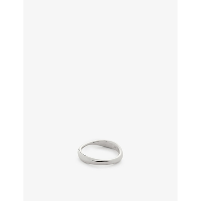 Shop Monica Vinader Women's Sterling Silver Nura Reef Sterling-silver Stacking Ring