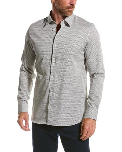 Shop Ted Baker Wanson Wool-blend Shirt In Grey