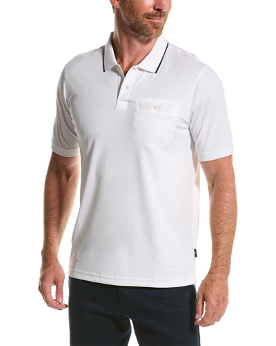 Shop Ted Baker Galton Slub Polo Shirt In White