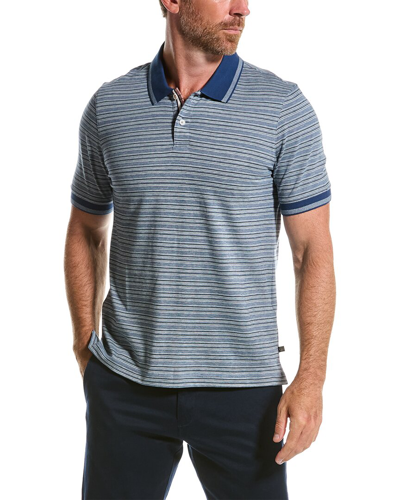 Shop Ted Baker Beakon Slim Fit Striped Polo Shirt In Blue