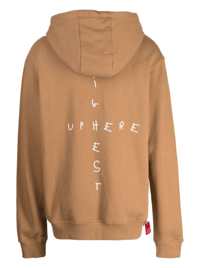 Mostly Heard Rarely Seen 8-bit Graphic-print Cotton Hoodie In Brown