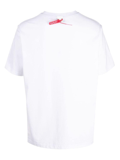 Mostly Heard Rarely Seen 8-bit Blue Bear Graphic-print T-shirt In White
