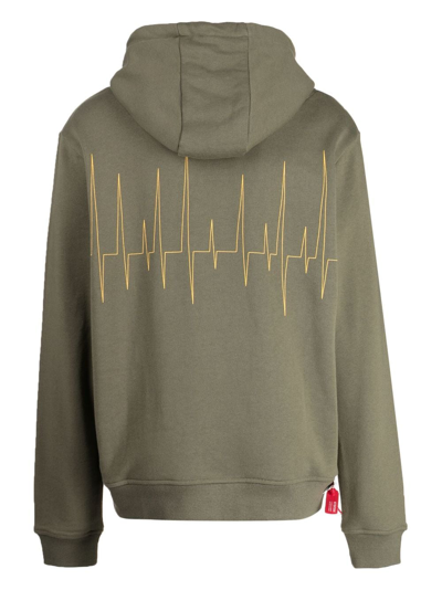 Mostly Heard Rarely Seen 8-bit Graphic-print Cotton Hoodie In Green