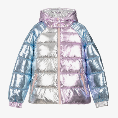 Shop Stella Mccartney Kids Teen Girls Pink Metallic Puffer Jacket