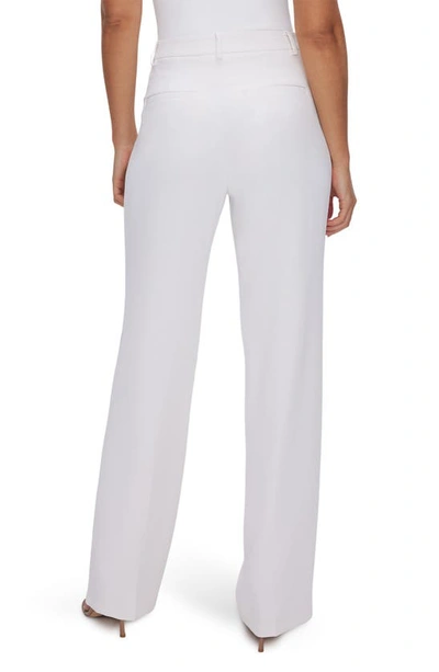 Good American Luxe Suiting Column Wide Leg Trousers In Ivory001