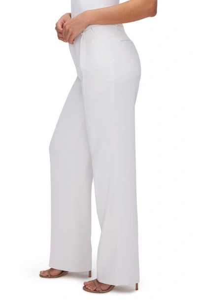 Good American Luxe Suiting Column Wide Leg Trousers In Ivory001