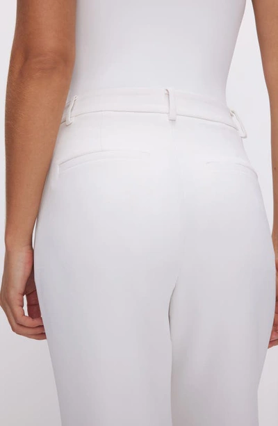Good American Luxe Suiting Column Wide Leg Trousers In Ivory001