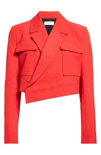 Shop A.l.c Reeve Asymmetric Jacket In Ruby