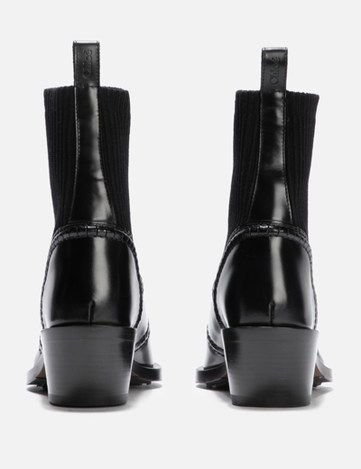 Shop Chloé Nellie Texan Ankle Boots In Black
