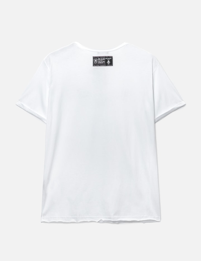 Shop Balmain Raw Edge T-shirt In White