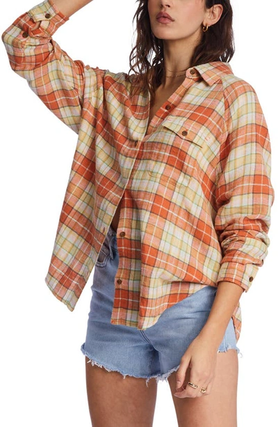 Shop Billabong Best Time Plaid Flannel Shirt In Multi