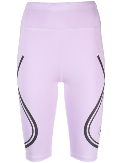 Adidas By Stella Mccartney Truepace High Waist Bike Shorts In Purple