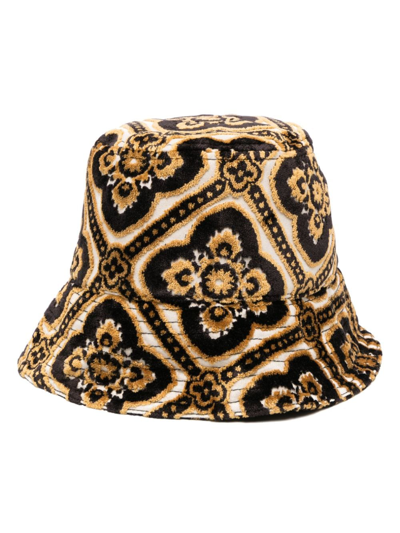 Shop Etro Pattern-jacquard Bucket Hat In Black