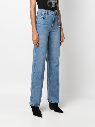 Shop Liu •jo High-waist Straight-leg Jeans In Blue