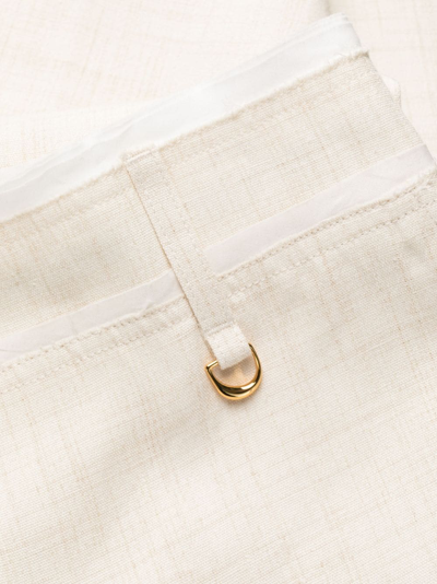 Shop Jacquemus Ficelle Linen-blend Trousers In Neutrals