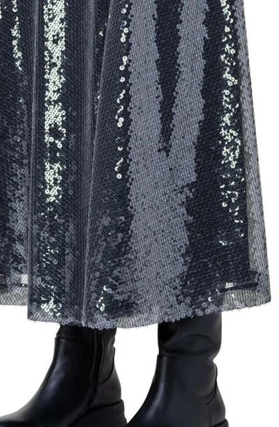 Shop Akris Sequin A-line Skirt In 009 Black