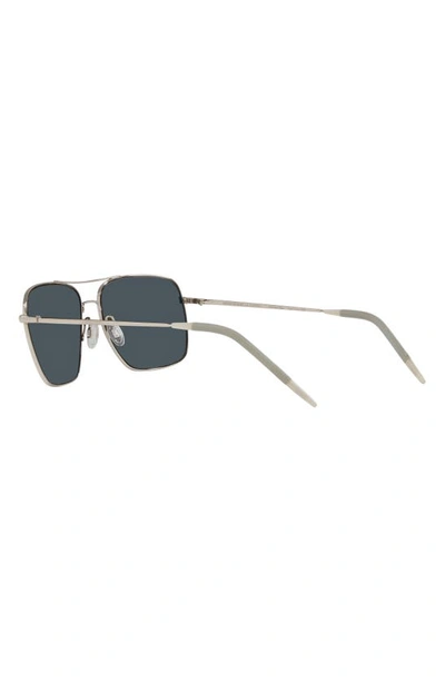 Shop Oliver Peoples Clifton 58mm Polarized Rectangular Sunglasses In Slv Mirror