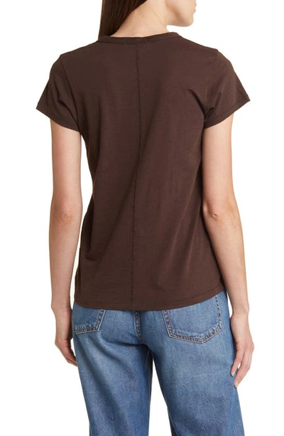 Shop Rag & Bone The Slub Organic Pima Cotton T-shirt In Brown