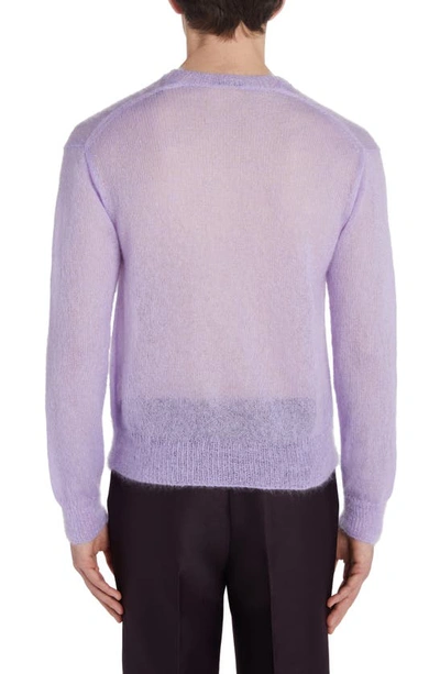 Shop Tom Ford V-neck Mohair Blend Sweater In Lavender