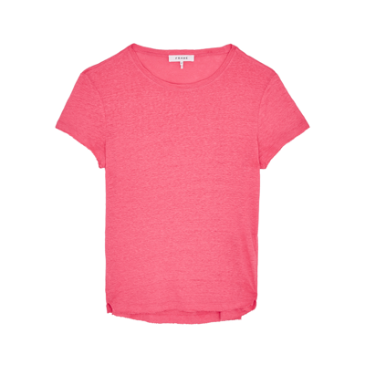 Shop Frame Easy True Linen T-shirt In Pink