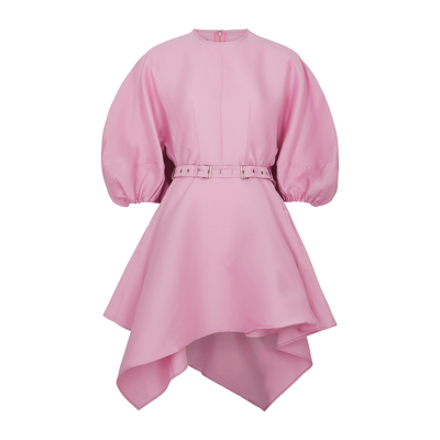Shop Marques' Almeida Asymmetric Taffeta Mini Dress In Light Pink