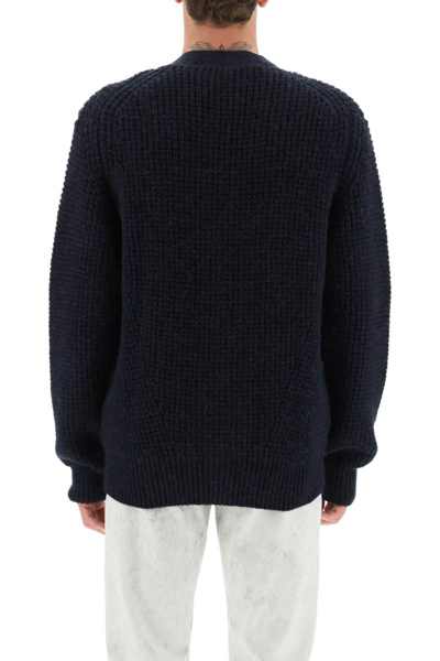 Shop Sunflower 'john' Wool And Alpaca Cardigan In Blue