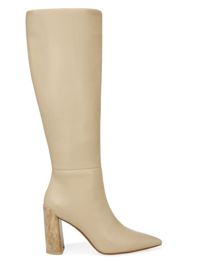 Shop Vince Women's Pilar Knee-high Leather Boots In Macadamia
