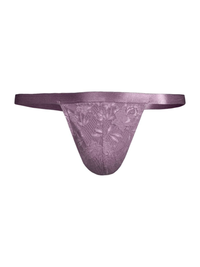 Shop Cosabella Men's Never Italian Thong In Purple