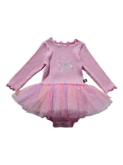 Shop Petite Hailey Baby Girl's Daisy Ombré Tutu Dress In Pink