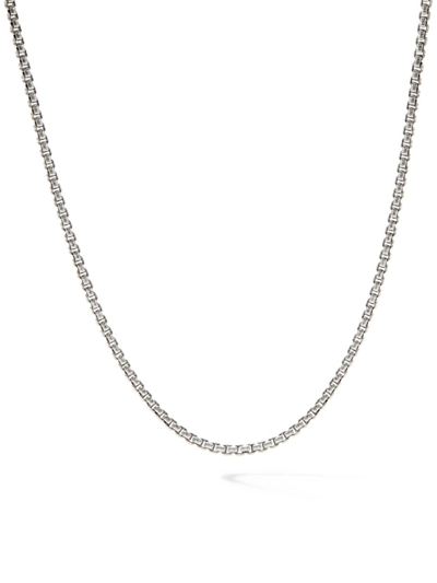 Shop David Yurman Women's Box Adjustable Chain Necklace In Sterling Silver