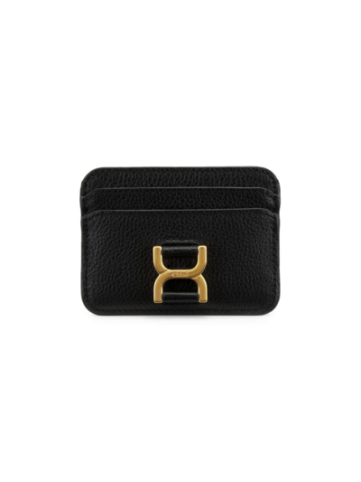 Shop Chloé Women's Marcie Leather Cardholder In Black