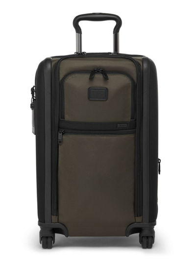 Shop Tumi Men's  Alpha International Dual-access 4-wheel Carry-on Suitcase In Olive Night