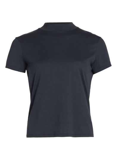 Shop Theory Women's Turtleneck Tiny T-shirt In Nocturne Navy