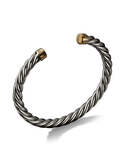 Shop David Yurman Men's Cable Cuff Bracelet In Sterling Silver