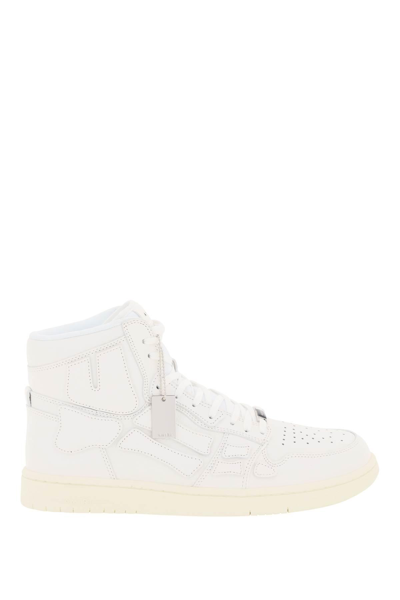 Shop Amiri 'skel' Top Hi Sneakers In White