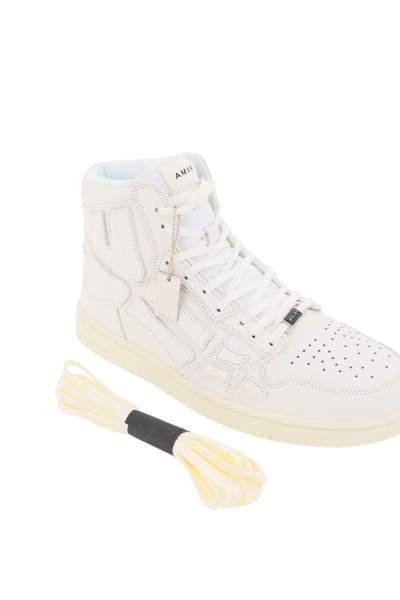 Shop Amiri 'skel' Top Hi Sneakers In White