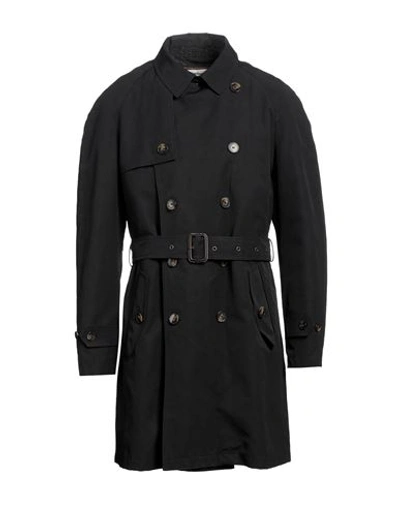 Shop L'impermeabile Man Overcoat Black Size 44 Cotton, Nylon