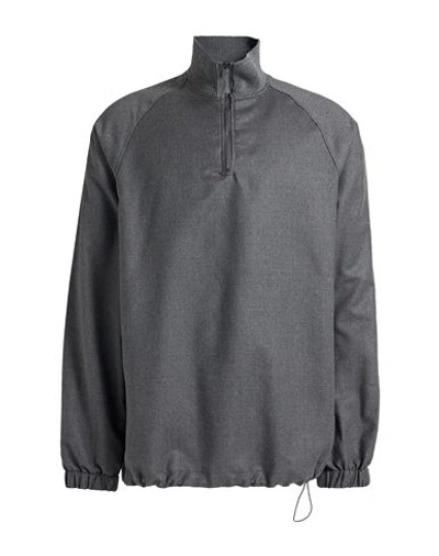 Shop Emporio Armani Man Sweatshirt Grey Size Xxl Wool, Elastane