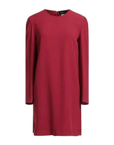 Shop Sportmax Code Woman Mini Dress Burgundy Size 8 Acetate, Viscose In Red