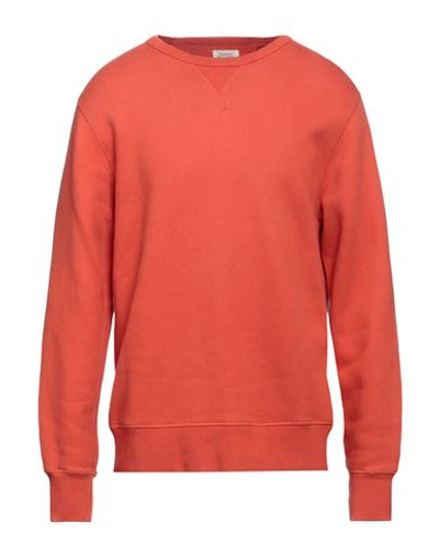 Shop Hartford Man Sweatshirt Rust Size L Cotton In Red