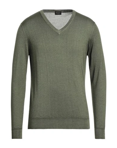 Shop Drumohr Man Sweater Green Size 46 Cashmere, Silk