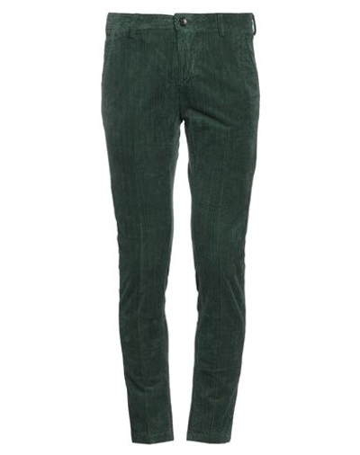Shop Yan Simmon Man Pants Dark Green Size 30 Cotton, Elastane